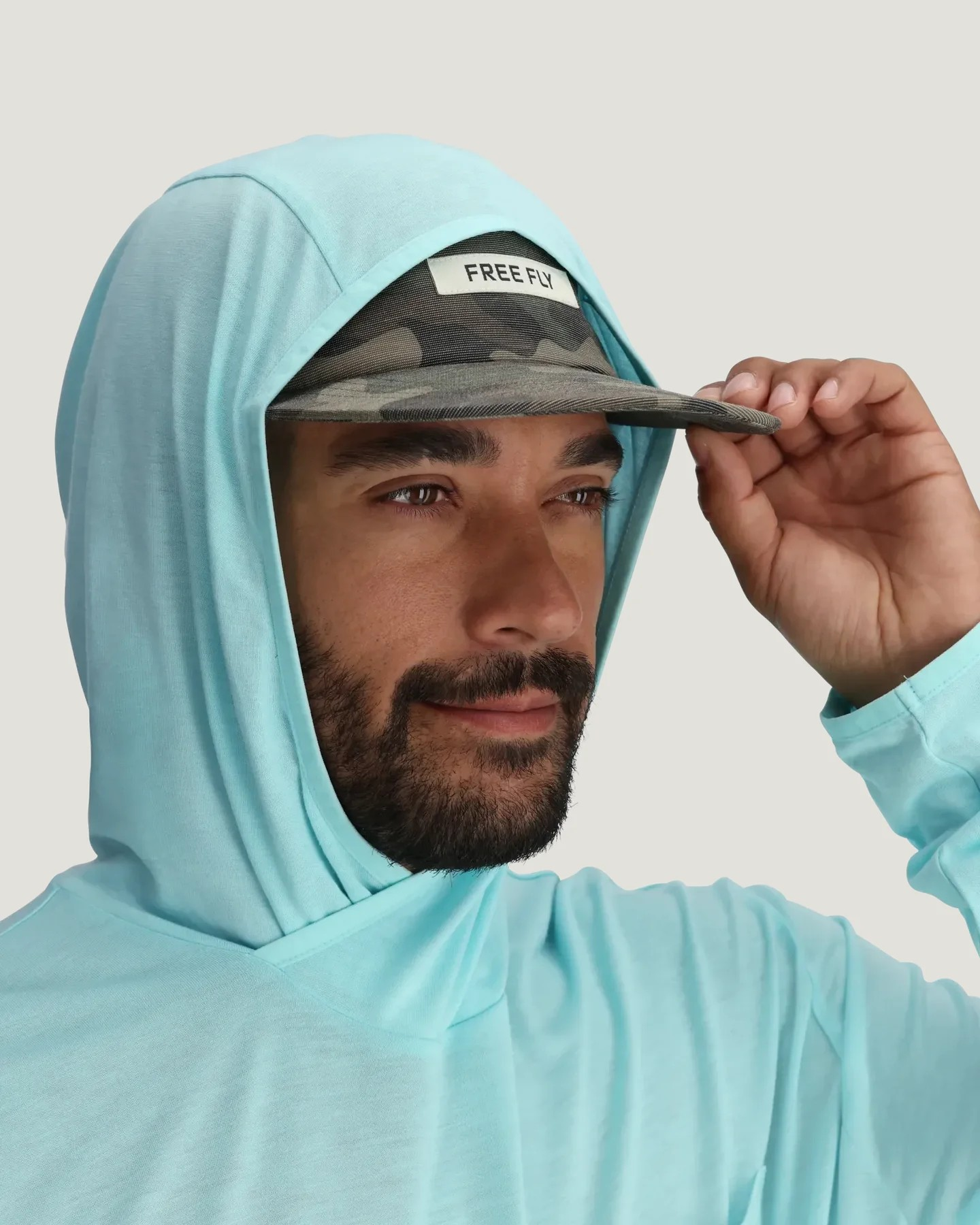 BAHAMA BLUE MEN'S BAMBOO LIGHTWEIGHT HOODIE