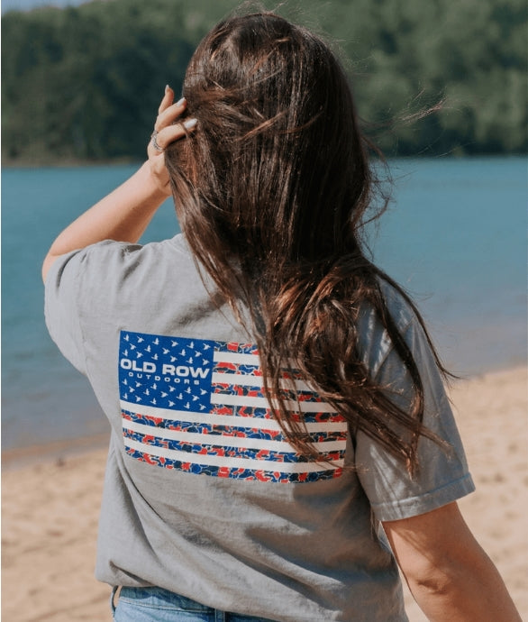 USA CAMO FLAG POCKET TEE