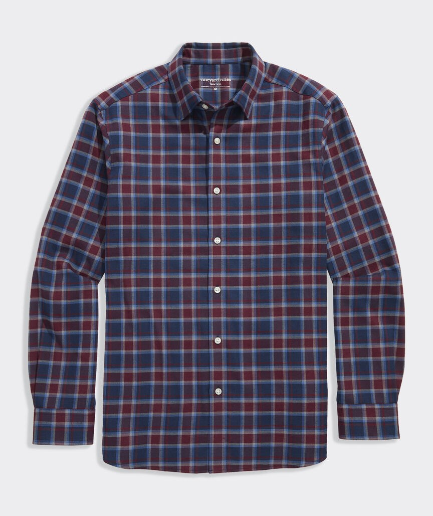 CRIMSON JETHRO PLAID TECH TWILL SHIRT