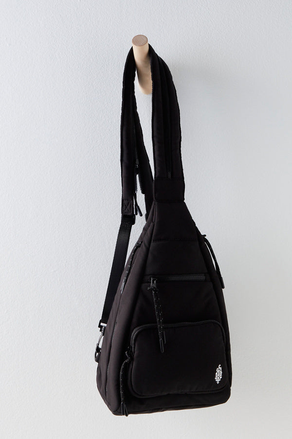 FREE PEOPLE BLACK CAKEWALK SLING