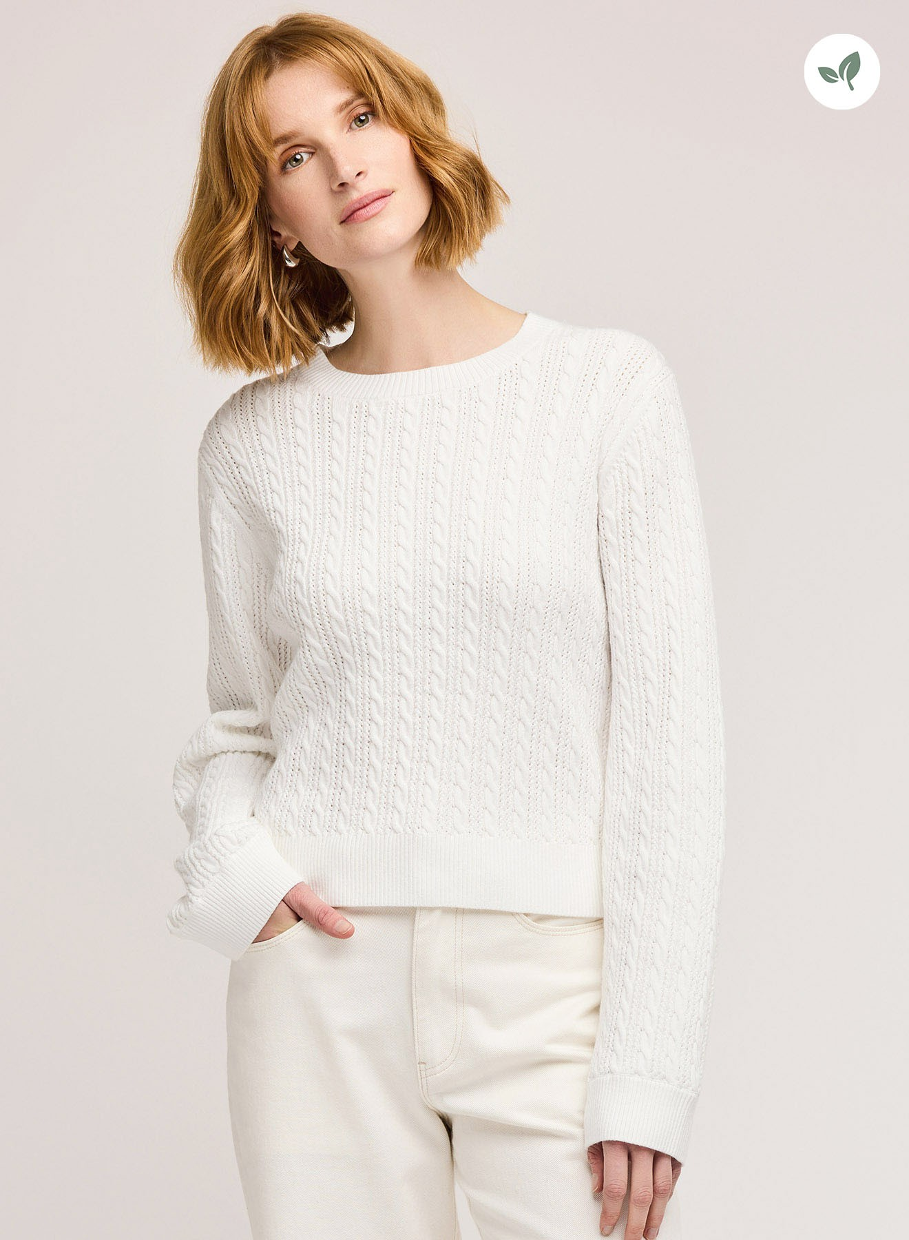 GENTLE FAWN WHITE JANICE SWEATER