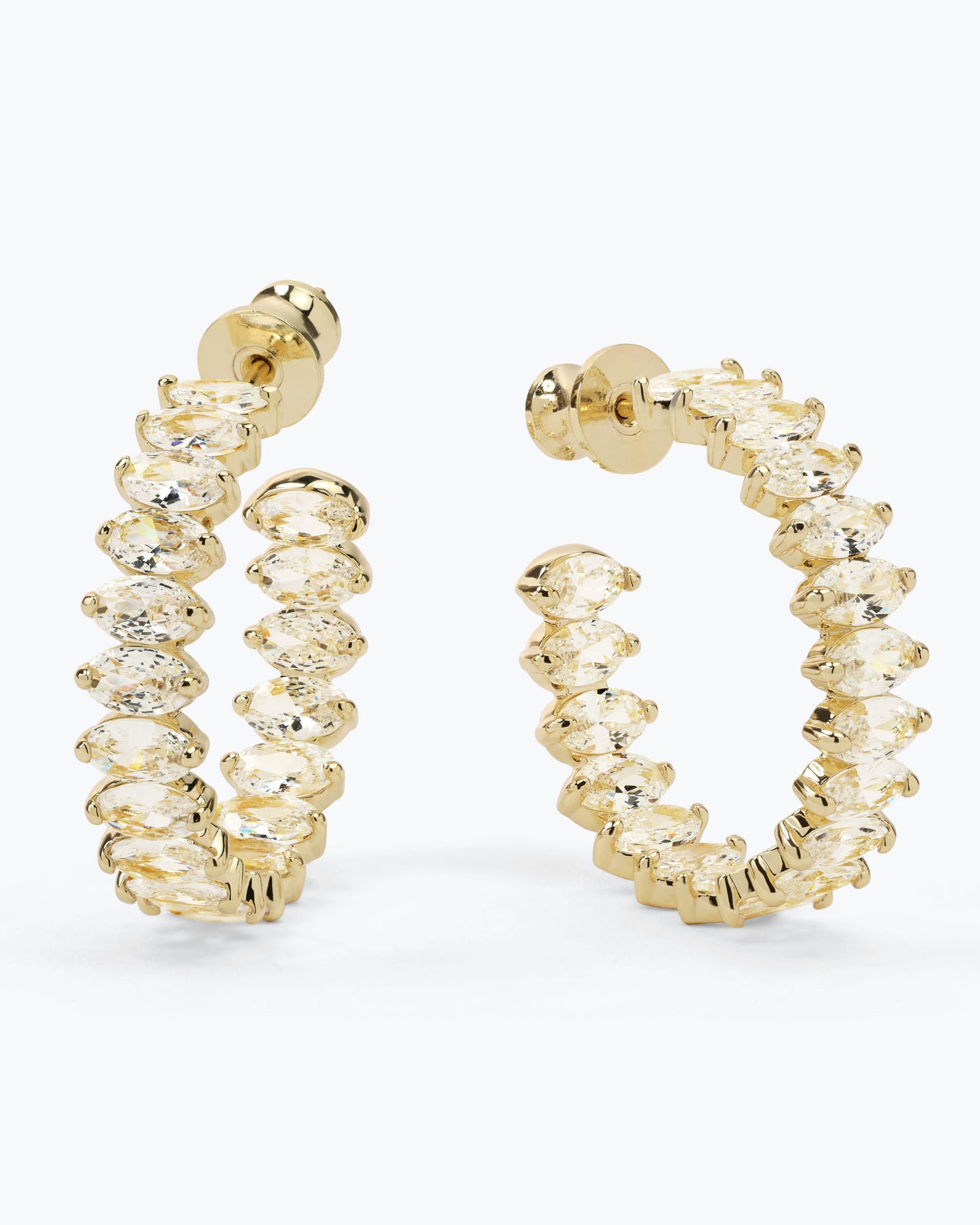 MELINDA MARIA GOLD BABY "SHE'S SO FINE" HOOPS -1"