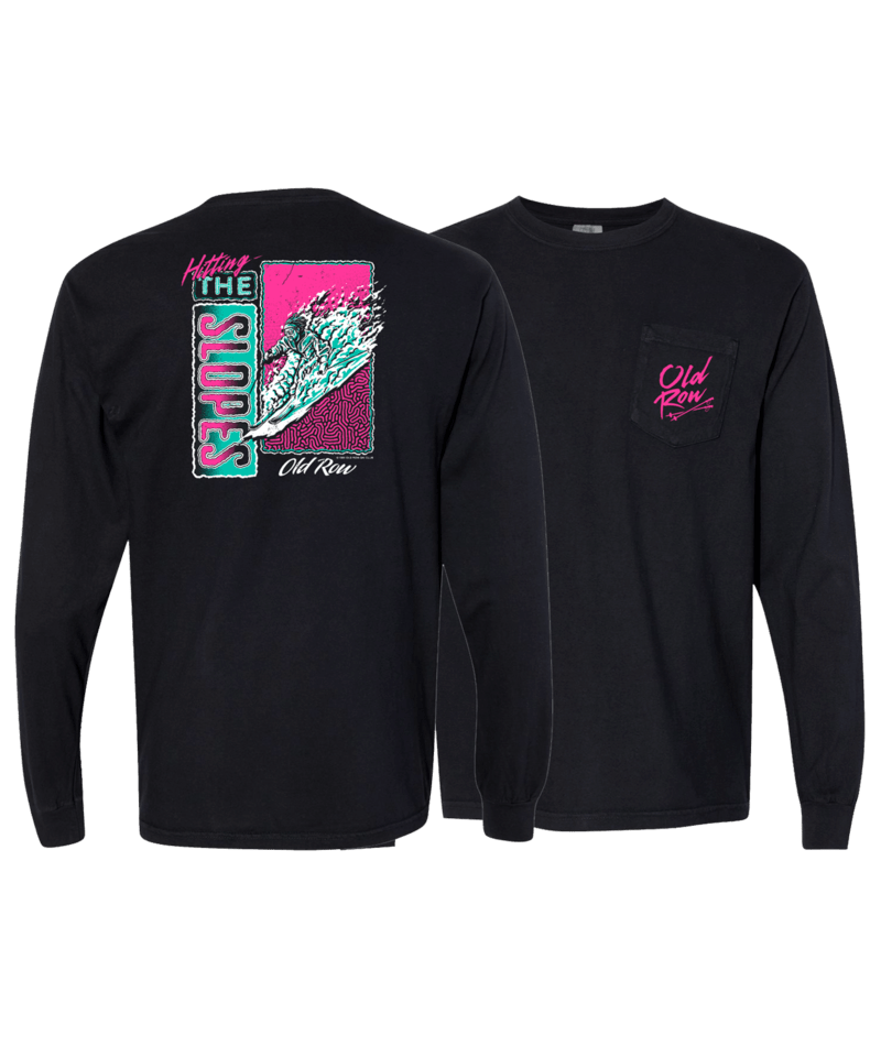 HITTING THE SLOPES LONG SLEEVE POCKET TEE