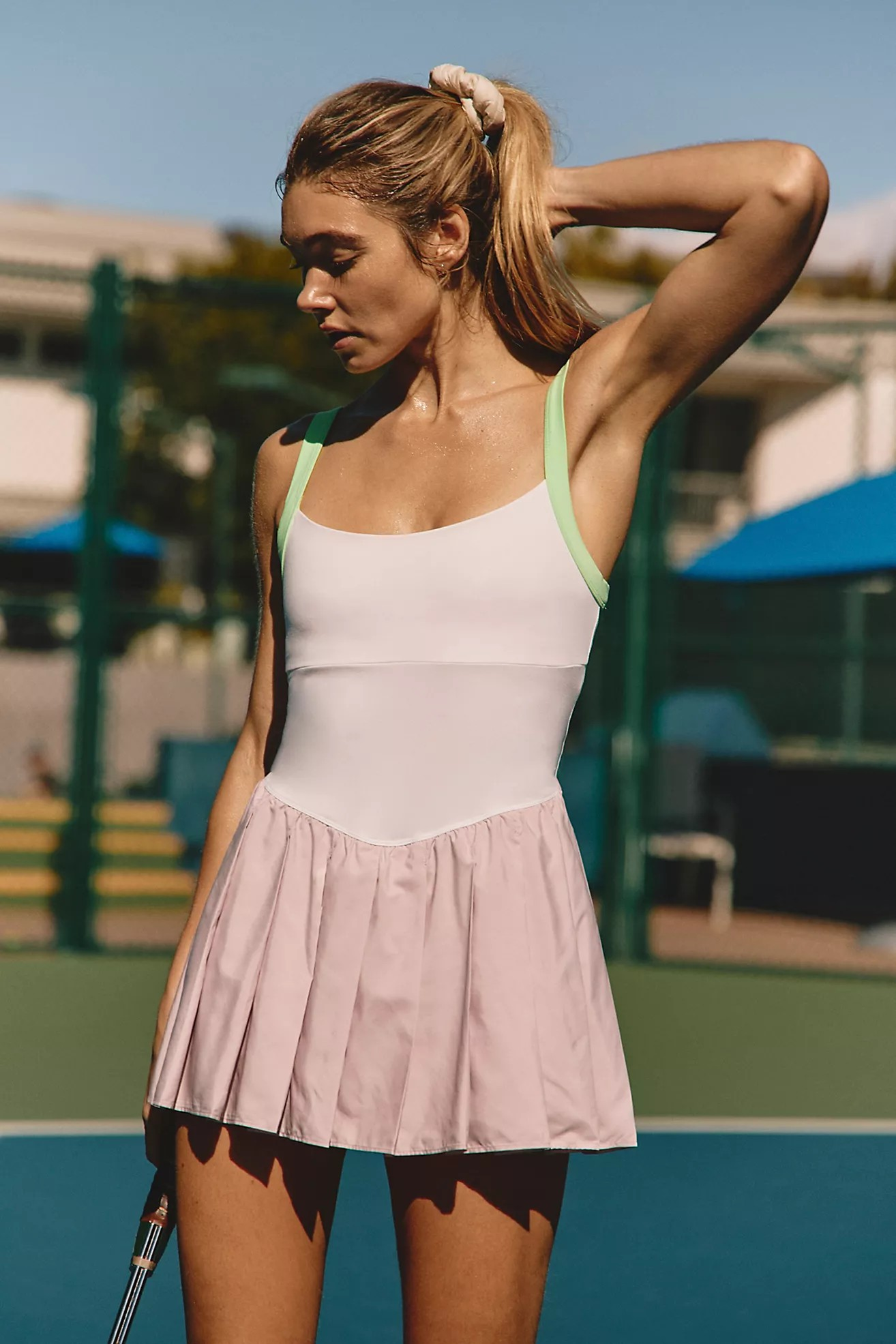 LAVENDER GLAZE SWING OF THINGS COLORBLOCK DRESS