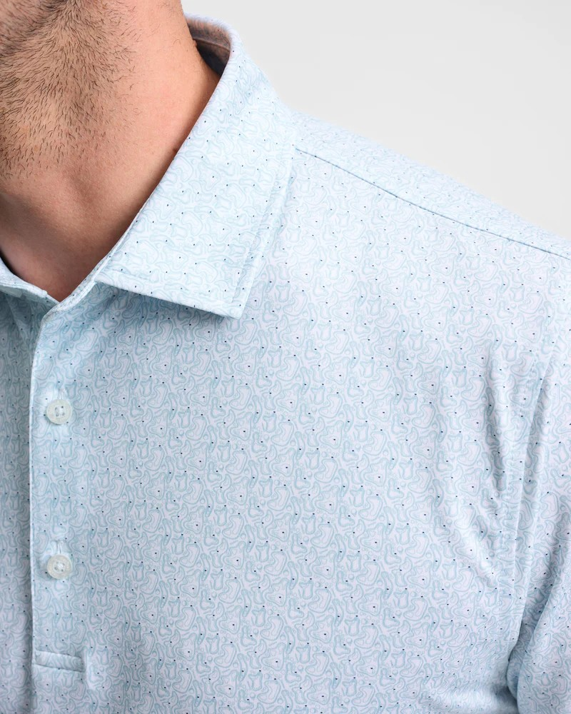 GENTEAL STELLAR GOLF PRINTED PERFORMANCE POLO