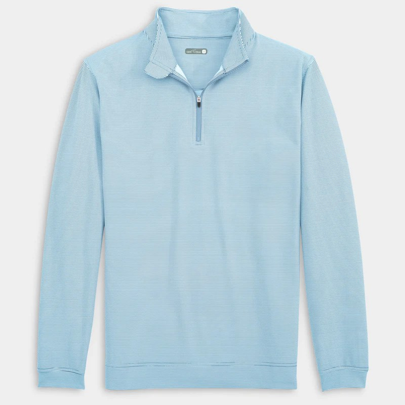 GENTEAL HERITAGE BLUE PINSTRIPE VENTURE PERFORMANCE QUARTER-ZIP