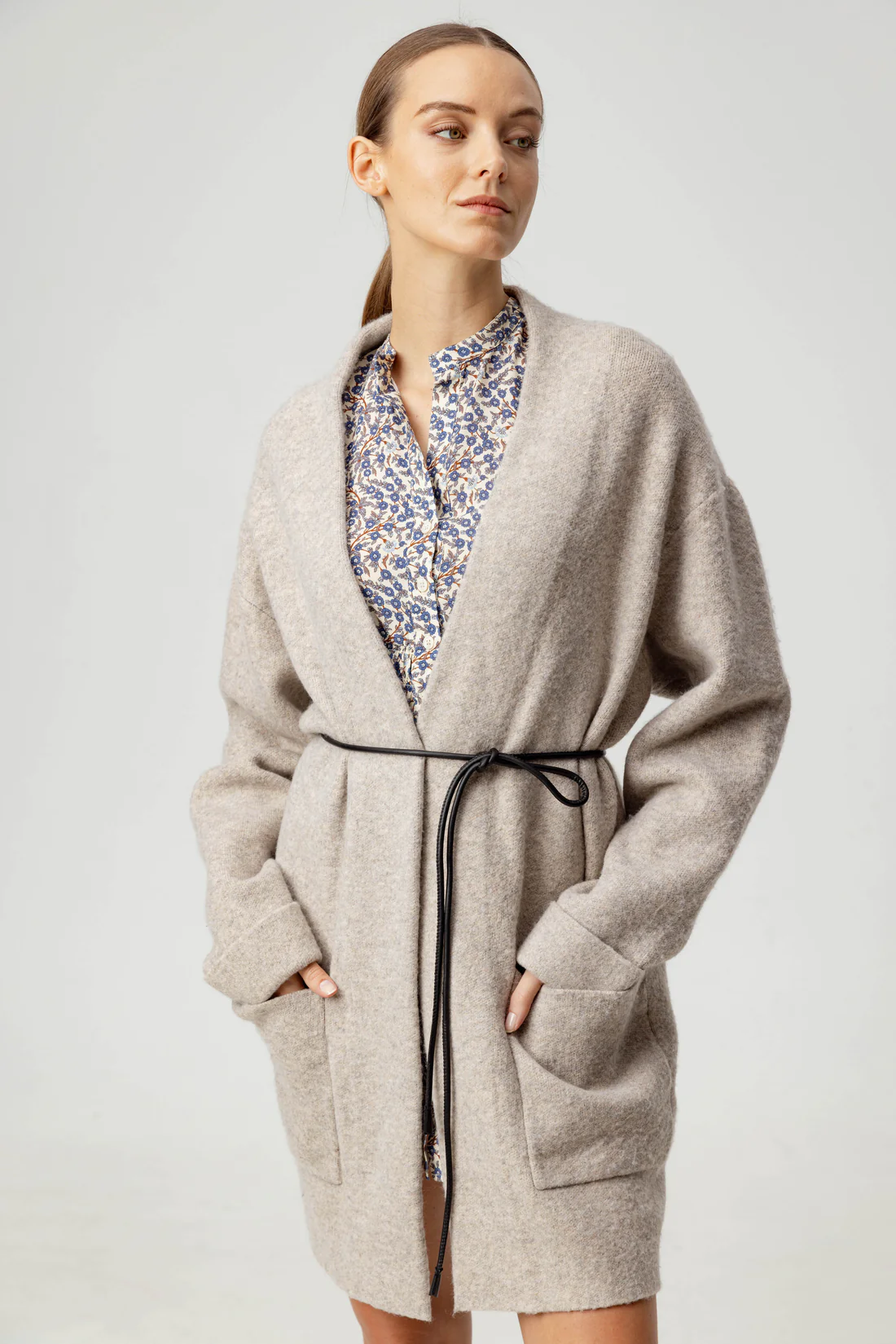 SUNDAYS STONE GREY LIANA CARDIGAN