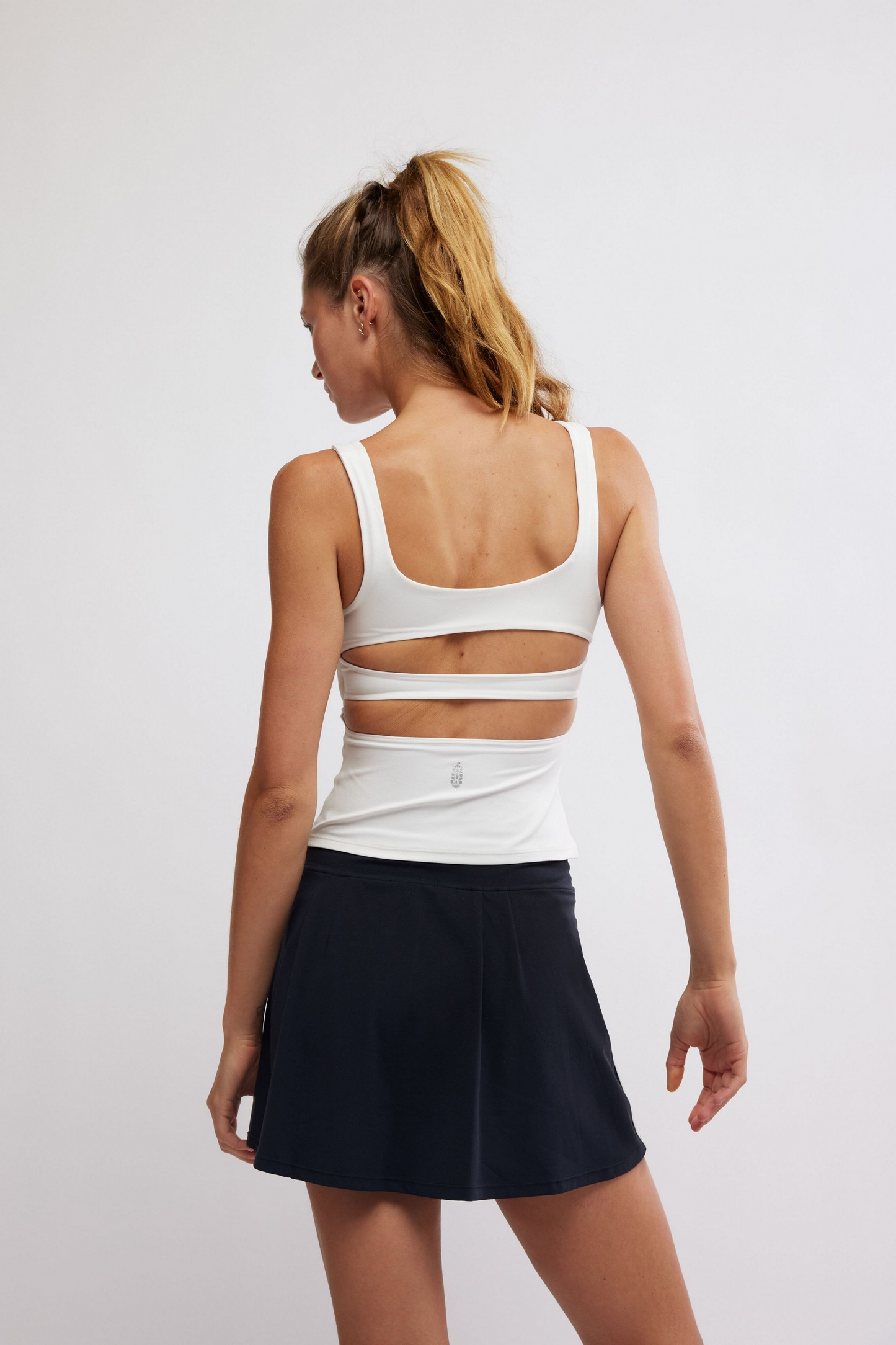 FREE PEOPLE WHITE NEVER BETTER LONG TANK