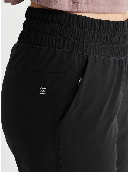 FREE FLY WOMEN'S BLACK PULL-ON BREEZE JOGGERS