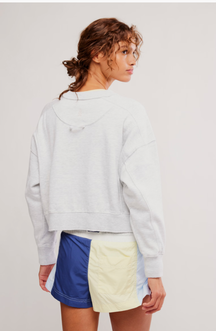 HEATHER GREY INTERCEPT PULLOVER
