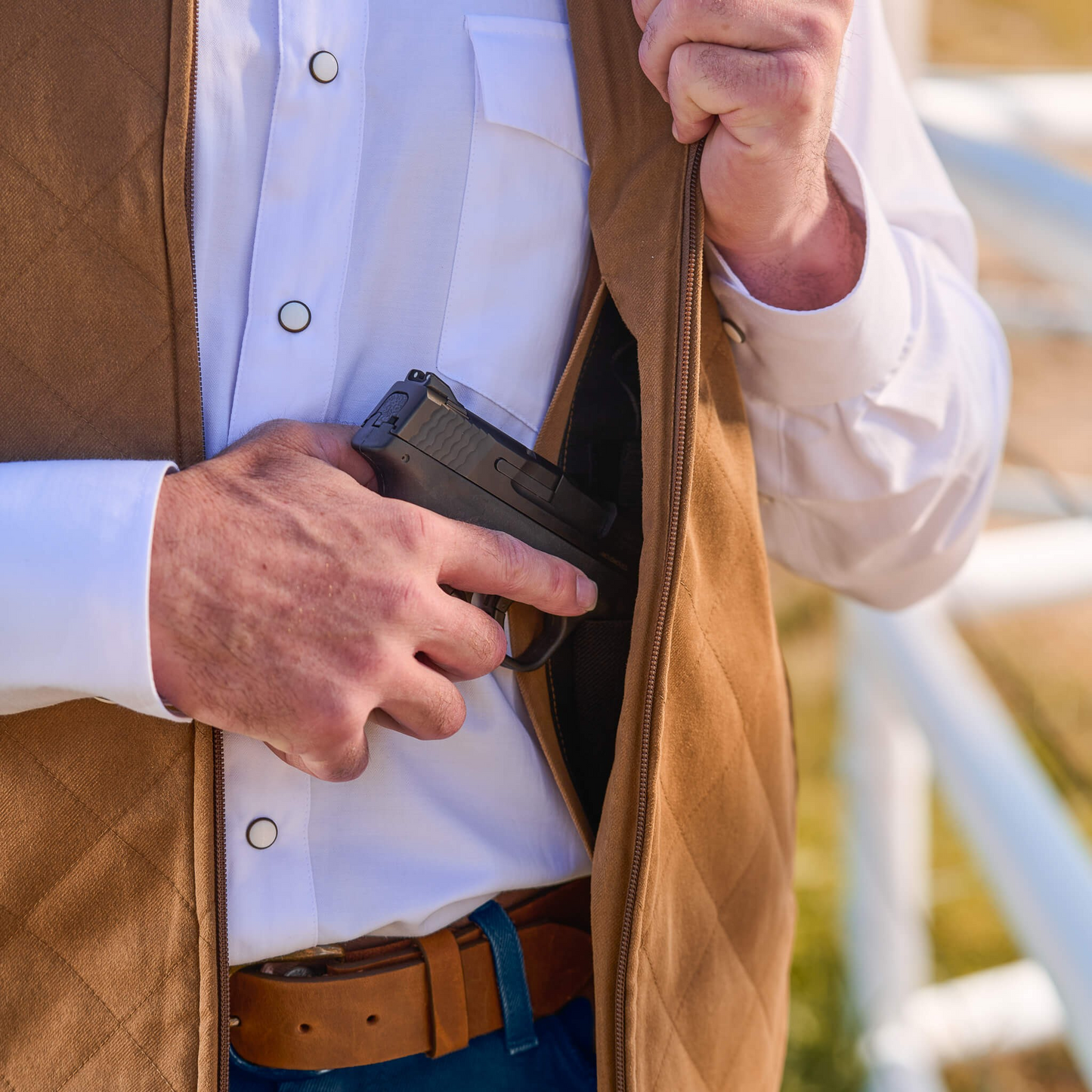 MADISON CREEK TAN KENNESAW CONCEALED CARRY VEST