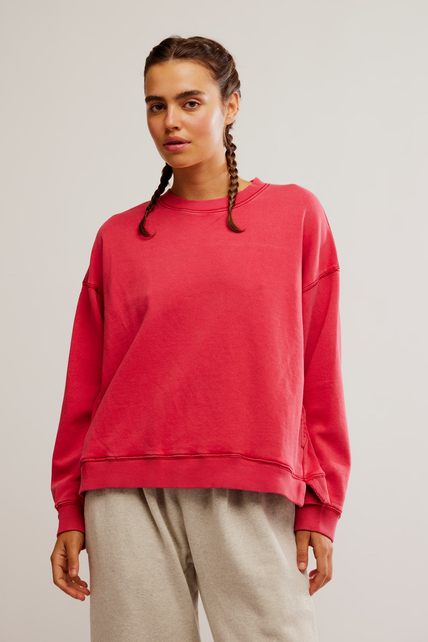 FREE PEOPLE WINTERBERRY ALL STAR PULLOVER