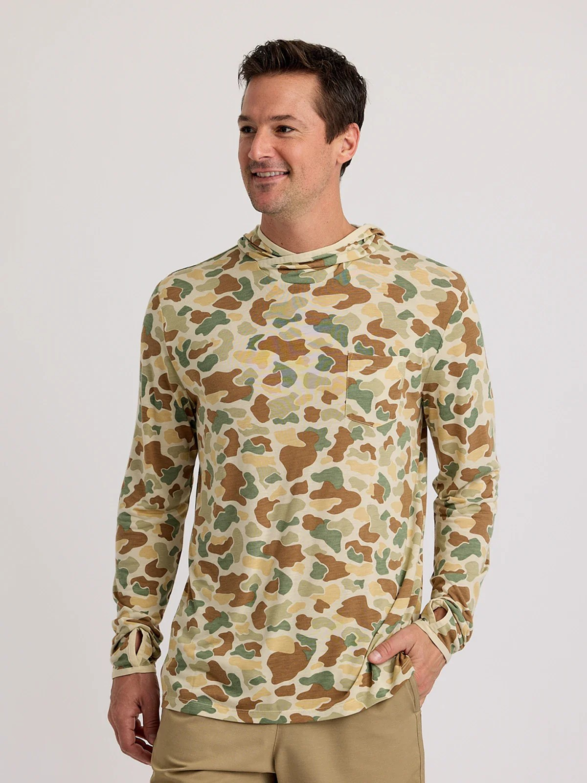 VINTAGE CAMO MEN'S BAMBOO LIGHTWEIGHT HOODIE