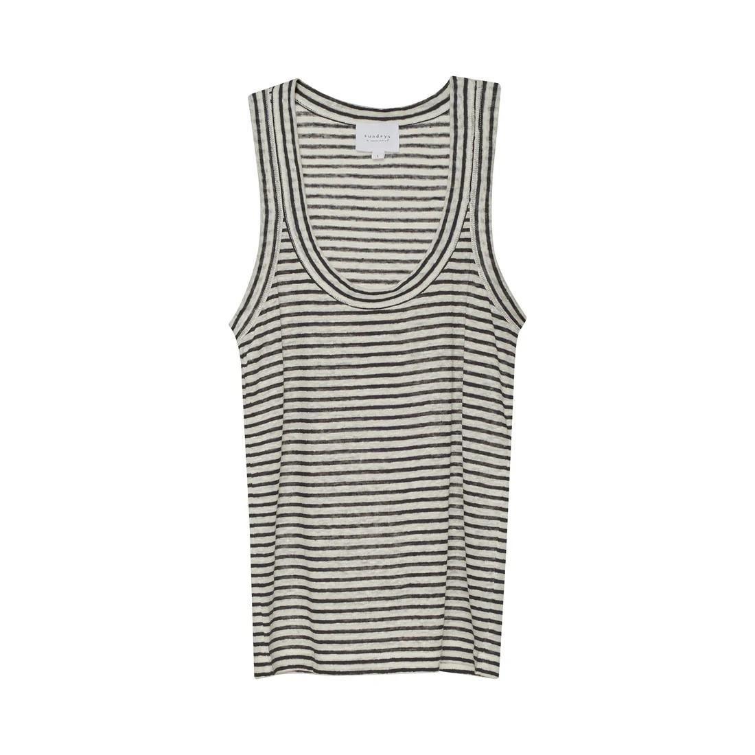STRIPE LINEN DANNY TANK