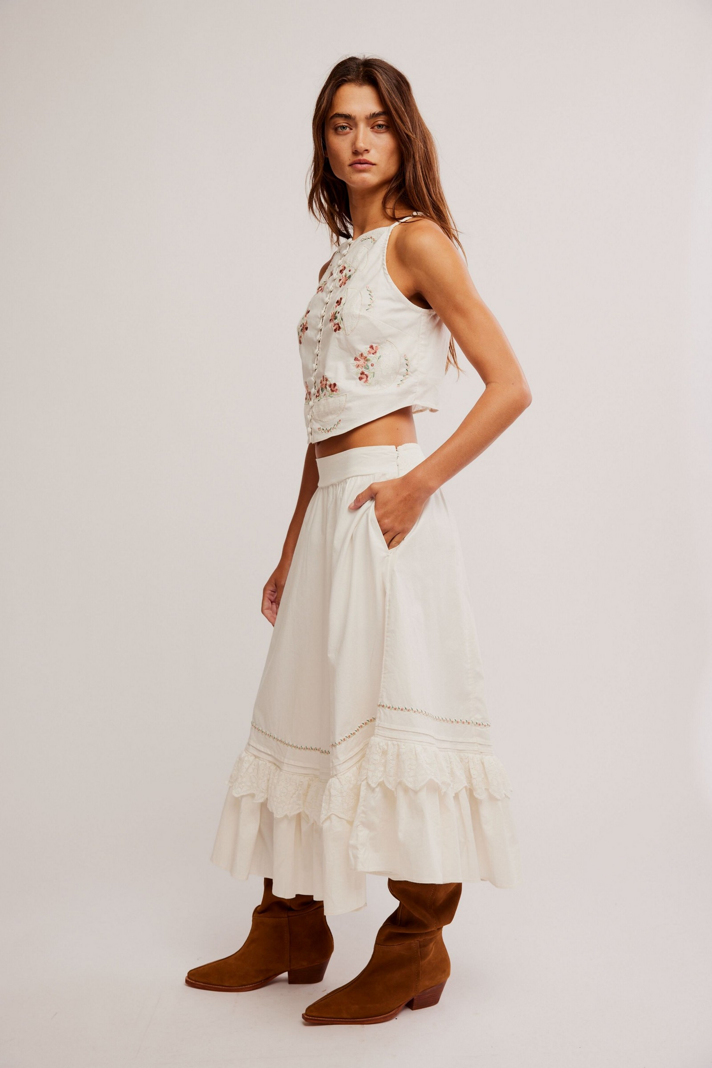 FREE PEOPLE IVORY MAEBERRIE SET