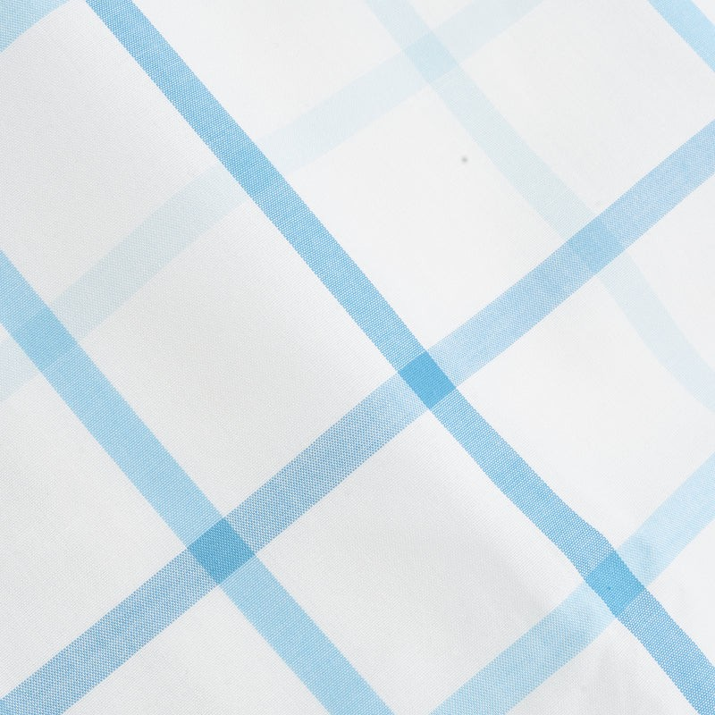 SKY BLUE WINDOWPANE COTTON SPORTS SHIRT
