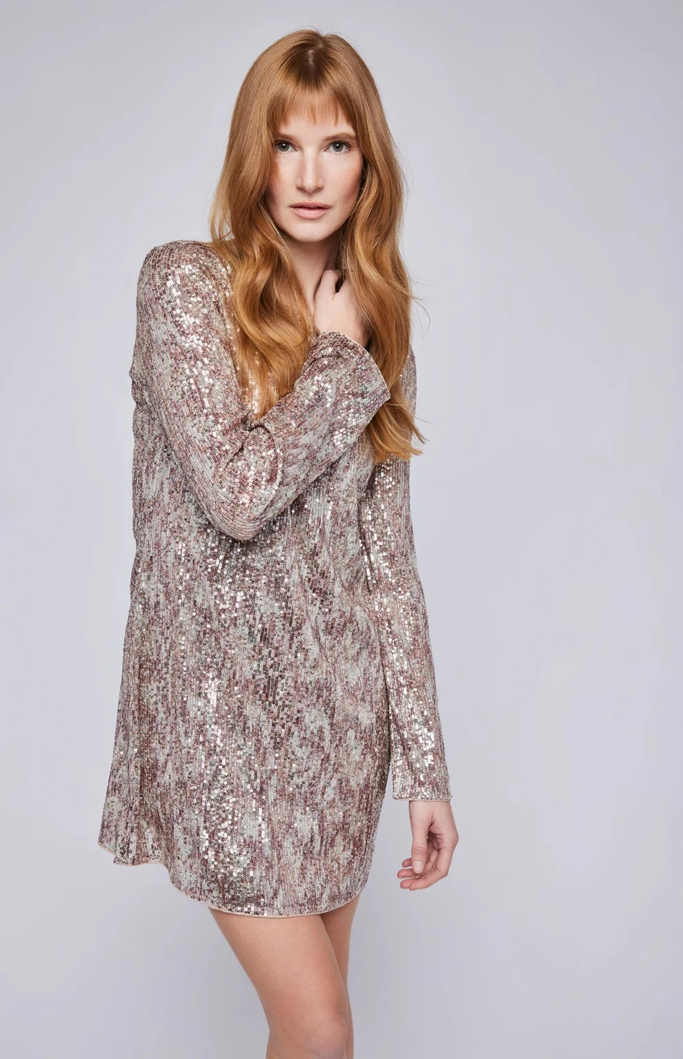 GENTLE FAWN COPPER SEQUIN ZADIE DRESS