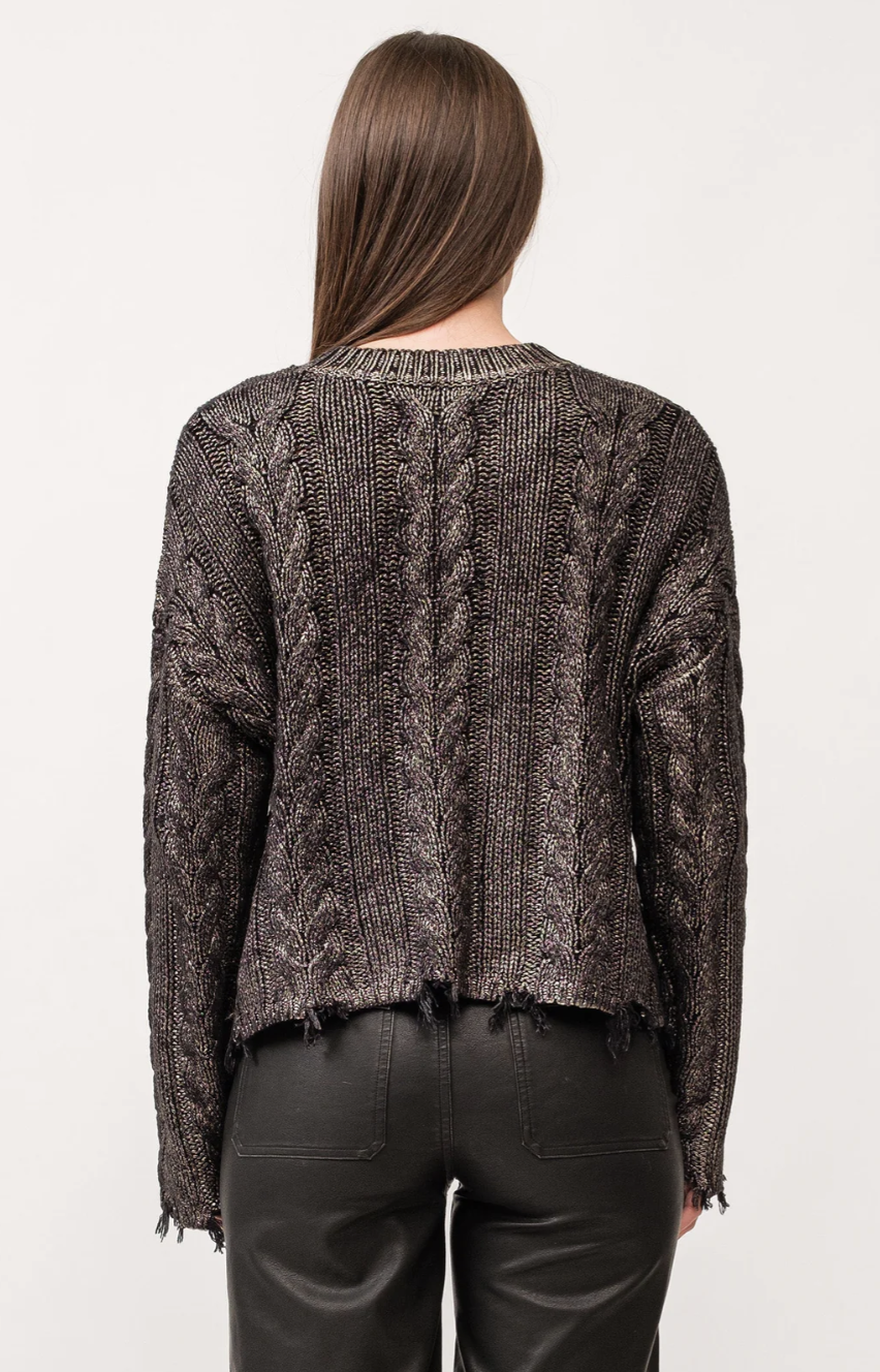 DEAR JOHN GUNMETAL KRIS SWEATER