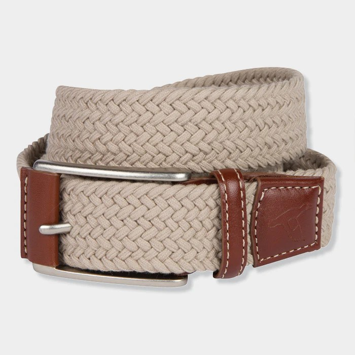 GENTEAL KHAKI BRAIDED BELT