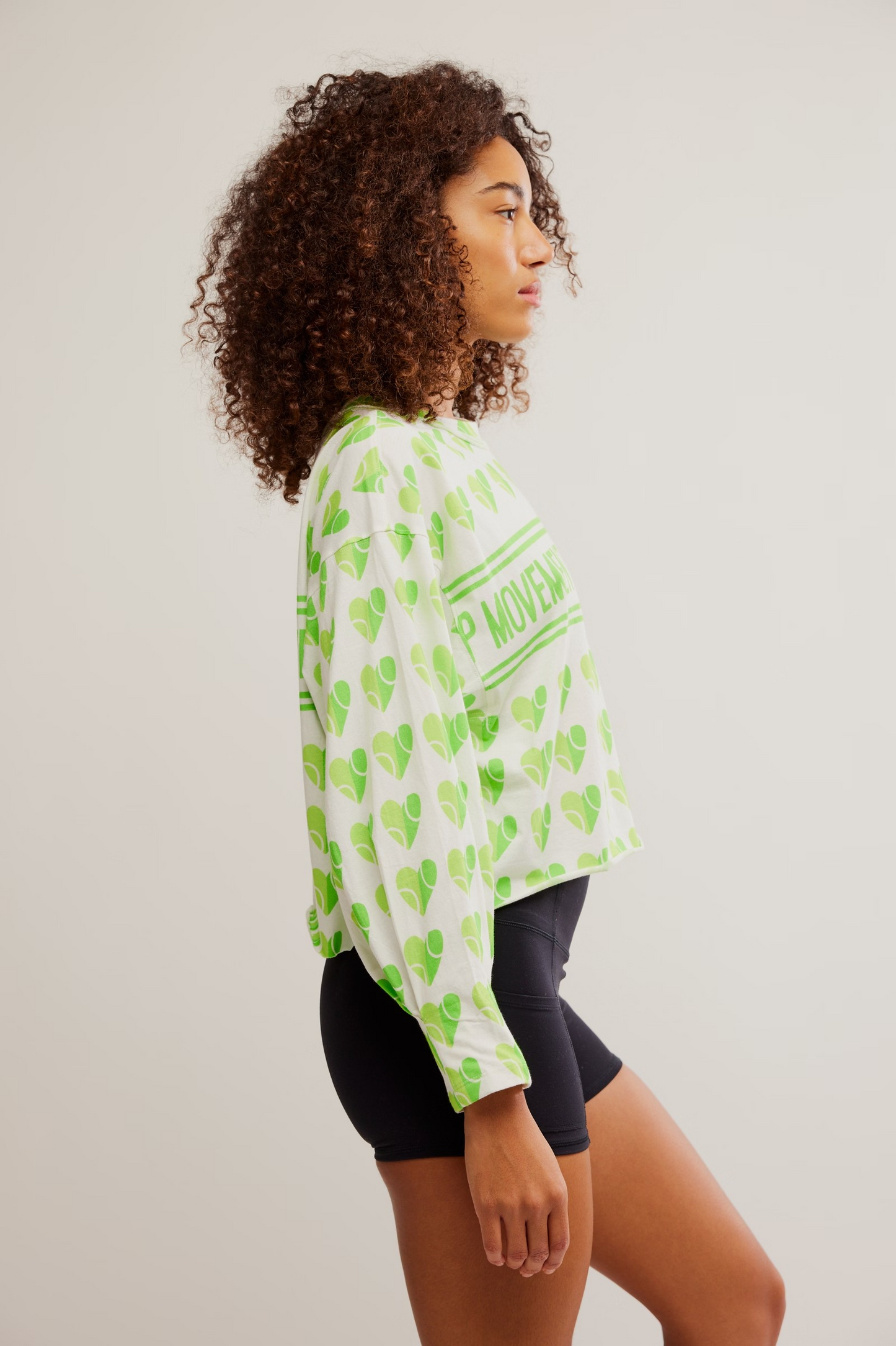 FREE PEOPLE LOVE OF THE GAME COURT LOGO INSPIRE LAYER TEE