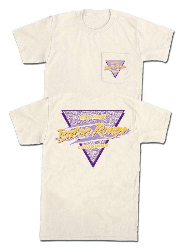 OLD ROW BATON ROUGE RETRO TRIANGLE 2.0 POCKET TEE