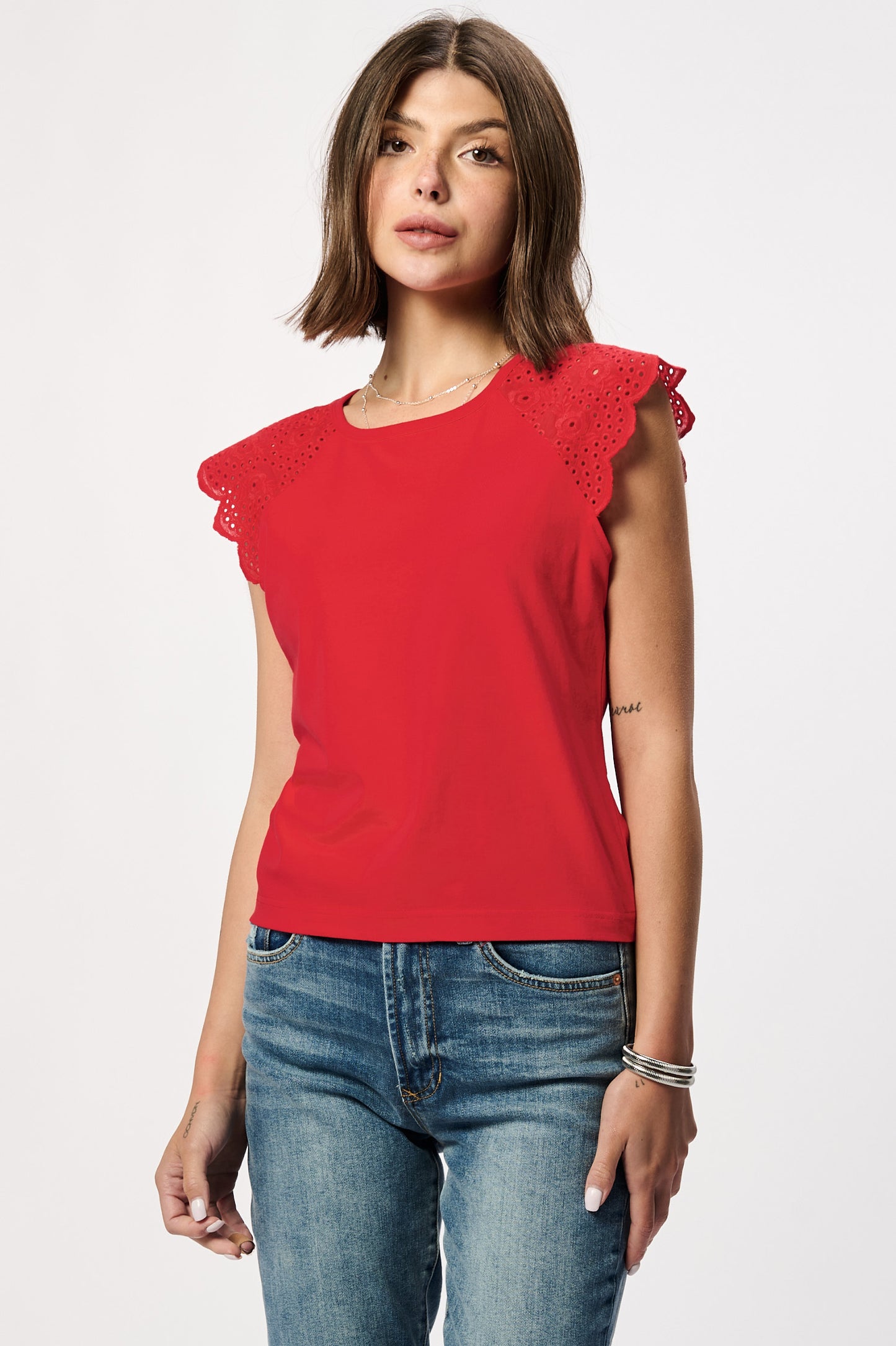 ANOTHER LOVE FIERY RED EVE TOP