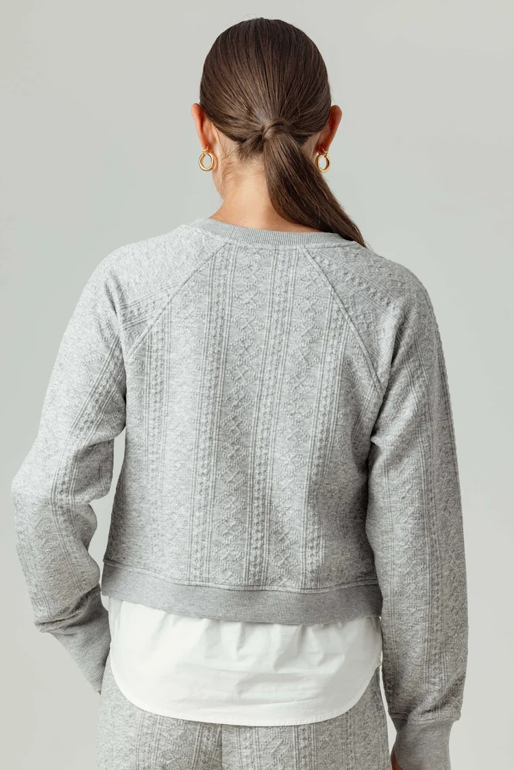 SUNDAYS HEATHERED GREY MOR PULLOVER