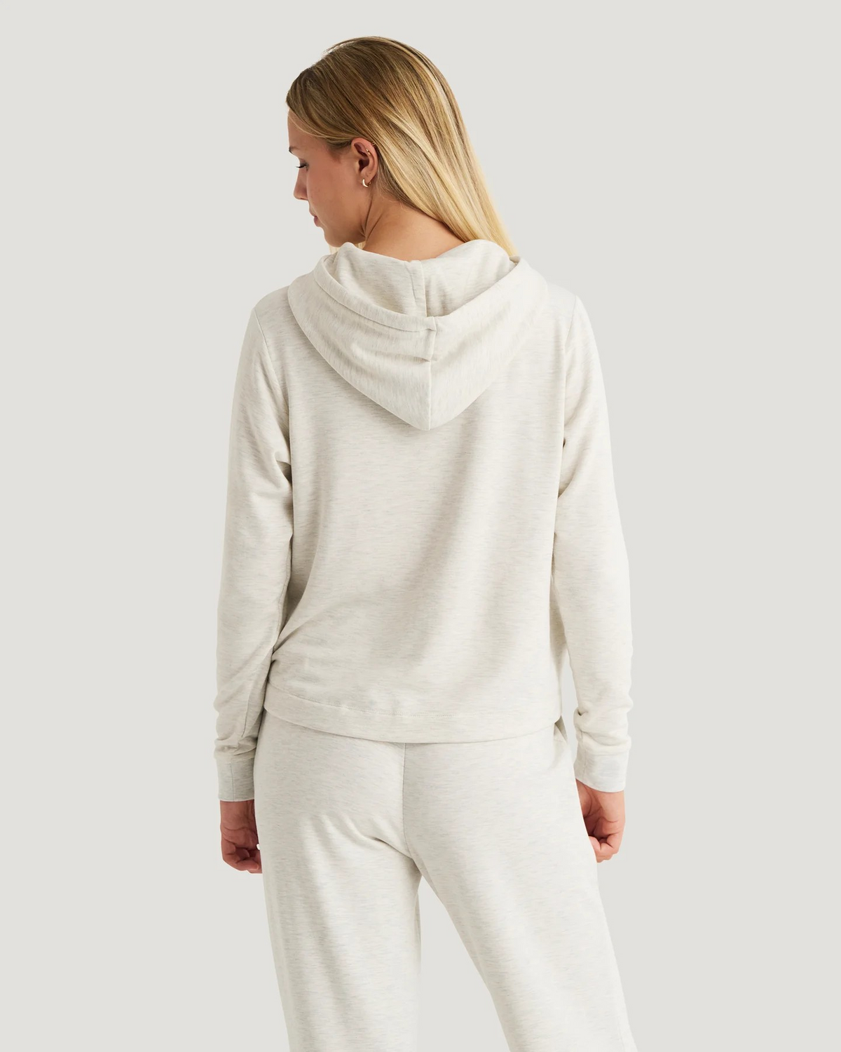 BAMBOO LIGHTWEIGHT CROPPED FLEECE HOODIE