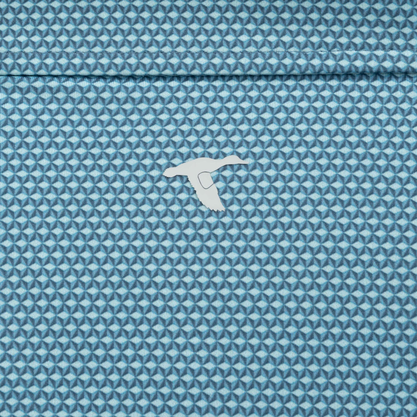 GENTEAL BLUE 3D CUBES PRINTED POLO