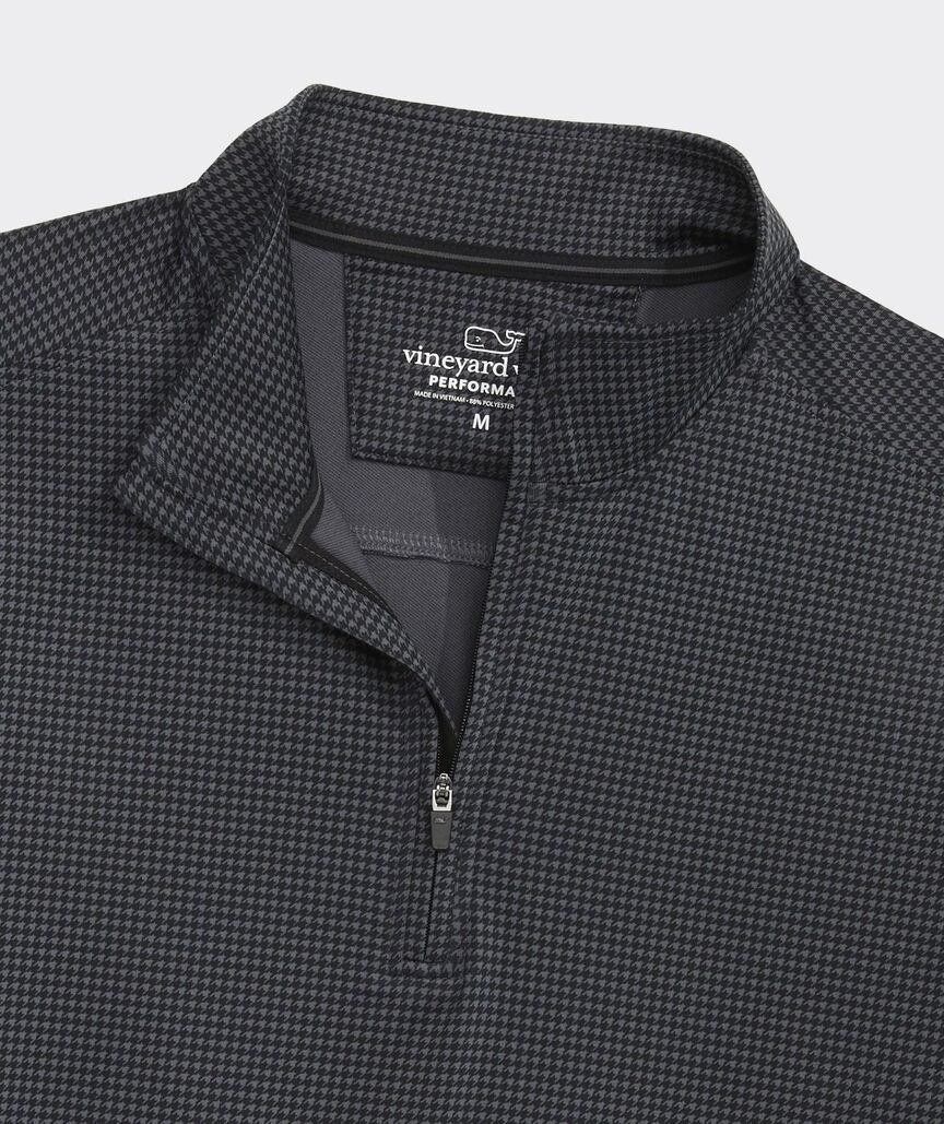 HOUNDSTOOTH PERFORMANCE CLUB QUARTER-ZIP