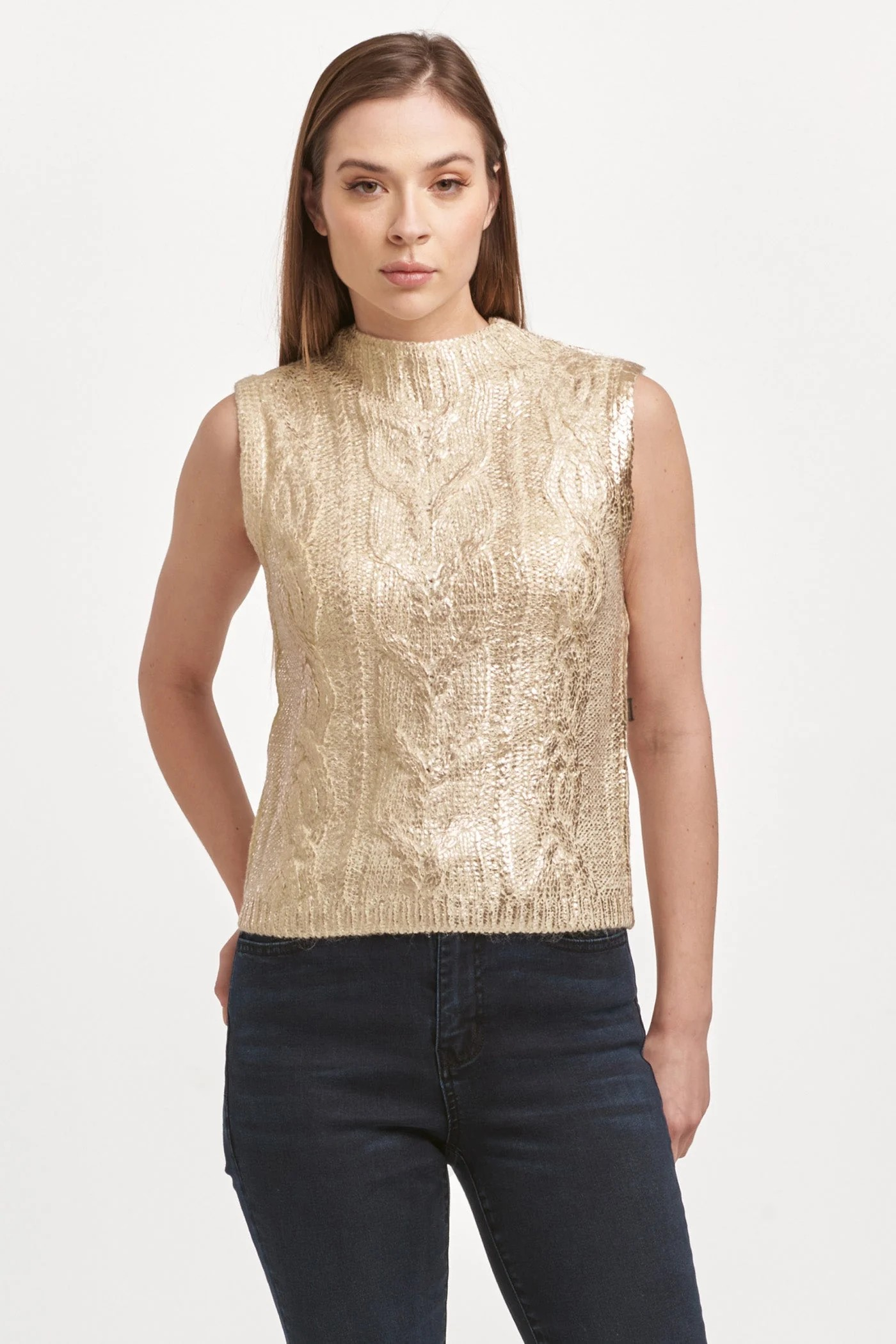 DEAR JOHN IVORY WITH ROSE GOLD TATIANA SWEATER