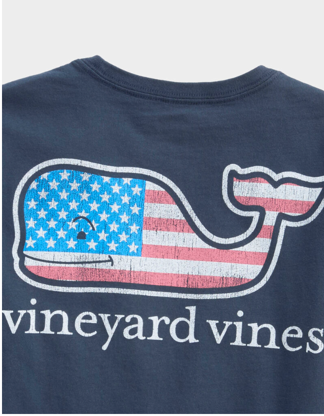 BOYS' FLAG WHALE SHORT SLEEVE POCKET TEE