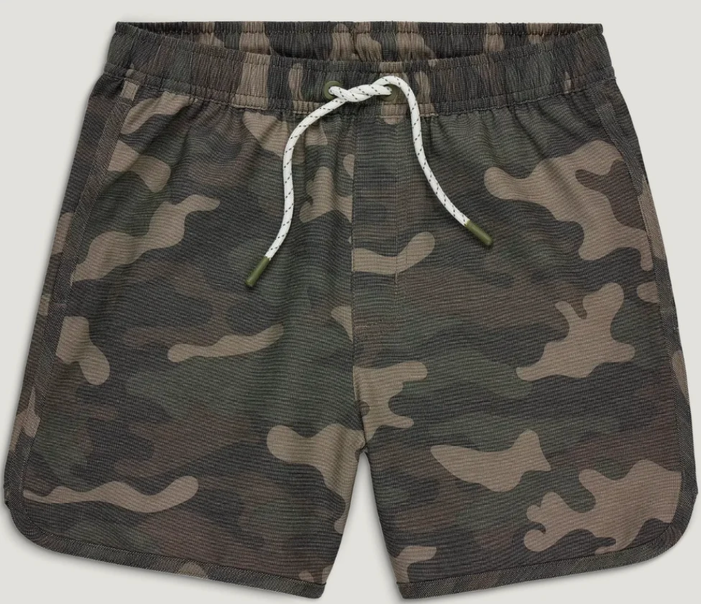 FREE FLY WOODLAND CAMO PRINT YOUTH REVERB SHORT