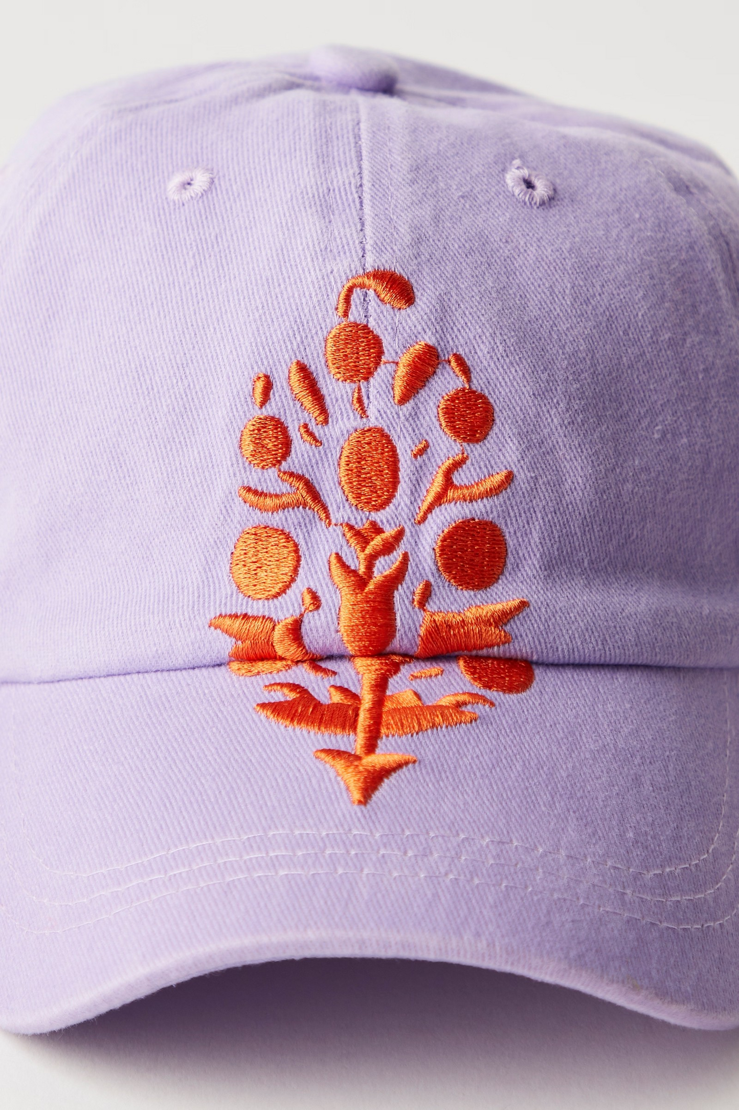 FREE PEOPLE LAVENDER/ORANGE BIG BUTI BASEBALL CAP
