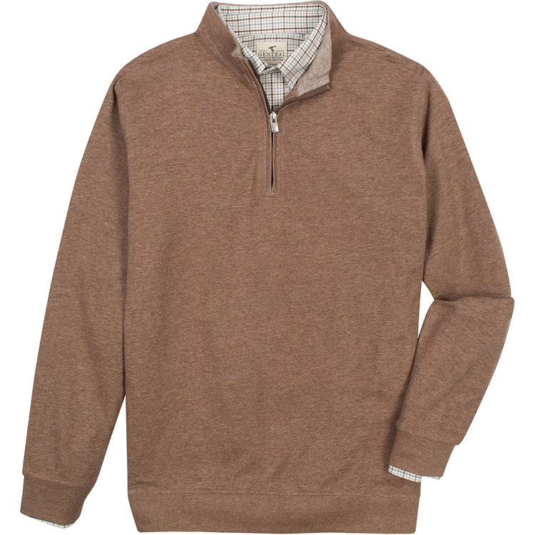 GENTEAL CIGAR COTTON/MODAL QUARTER-ZIP