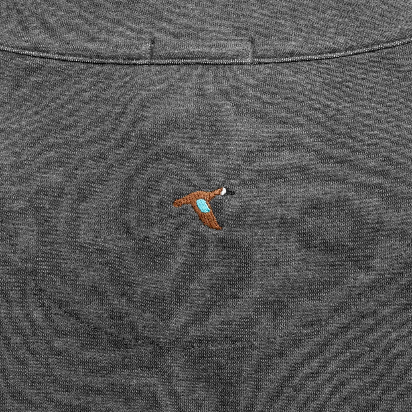 GENTEAL CHARCOAL COTTON/MODAL QUARTER-ZIP