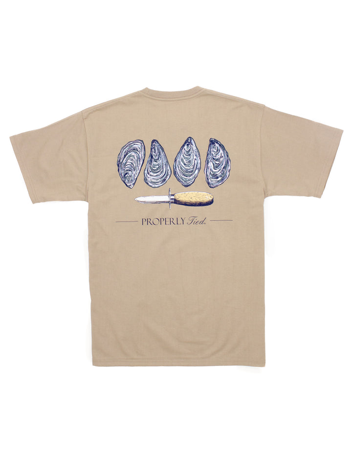 PROPERLY TIED SAND OYSTER SHORT SLEEVE SHIRT