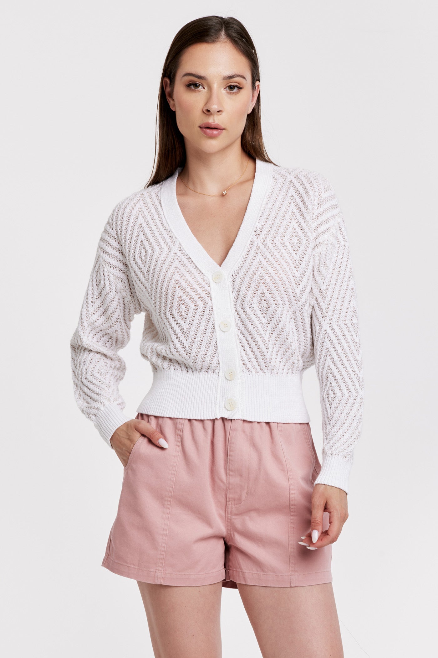 ANOTHER LOVE WHITE SANA CARDIGAN