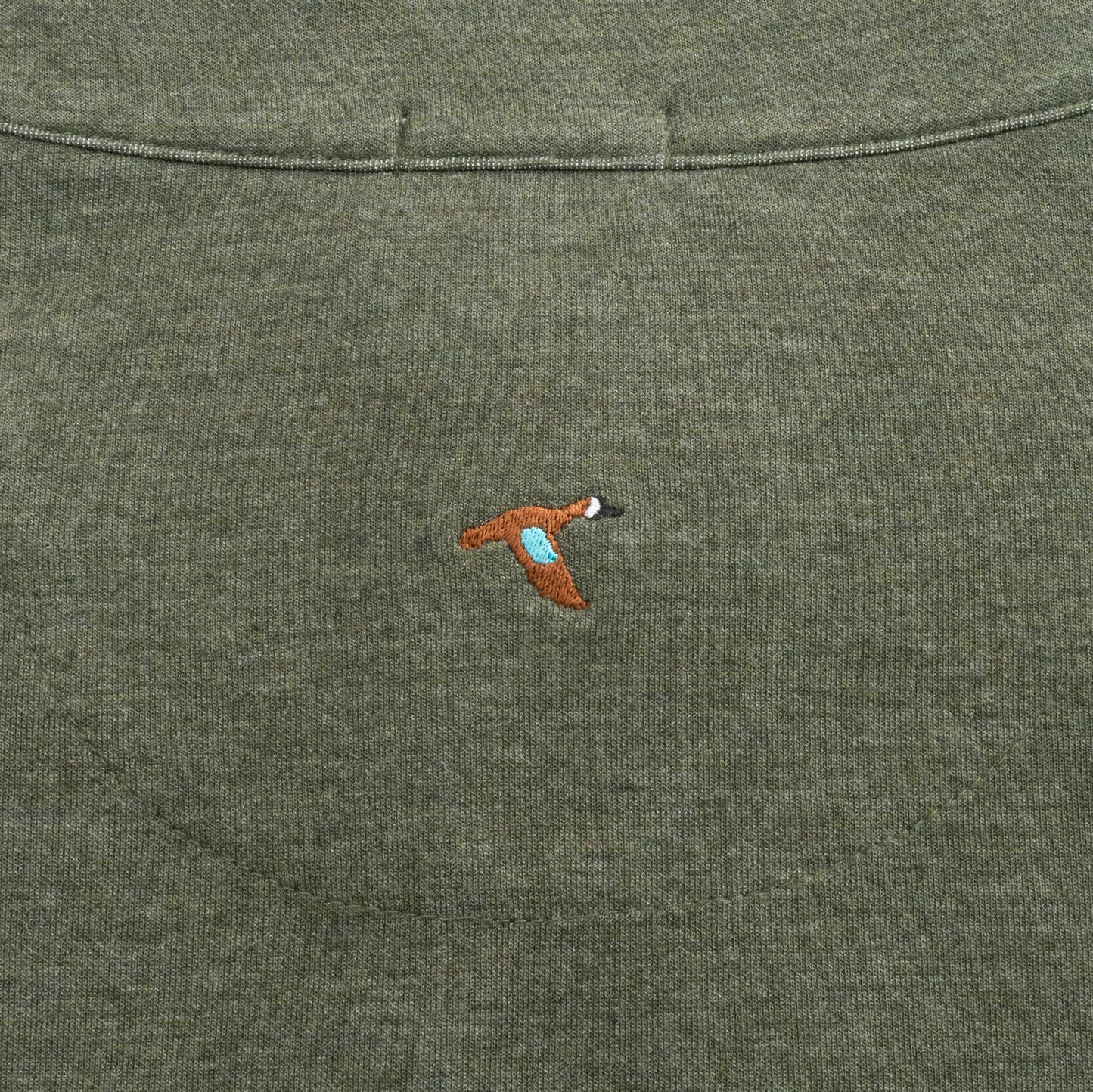 GENTEAL OLIVE COTTON/MODAL QUARTER-ZIP