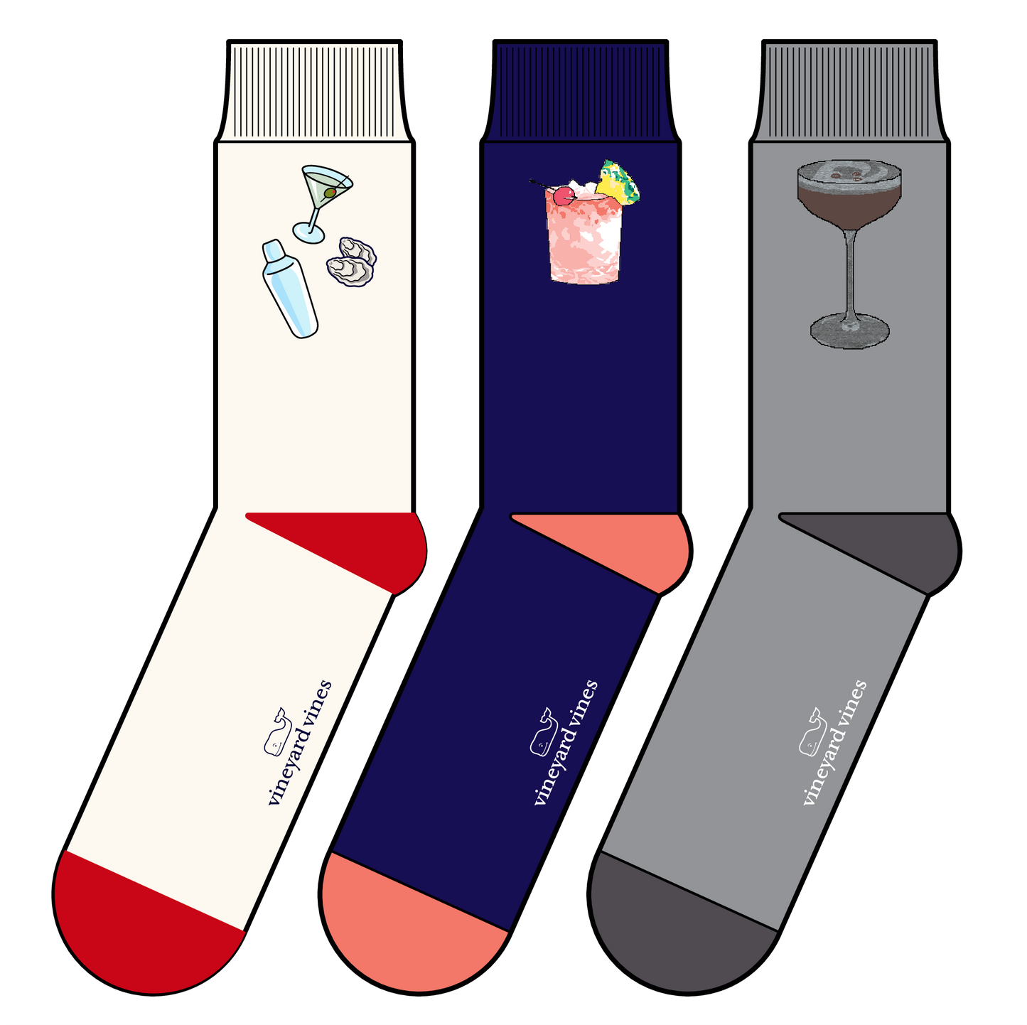 COCKTAILS 3-PACK SOCKS