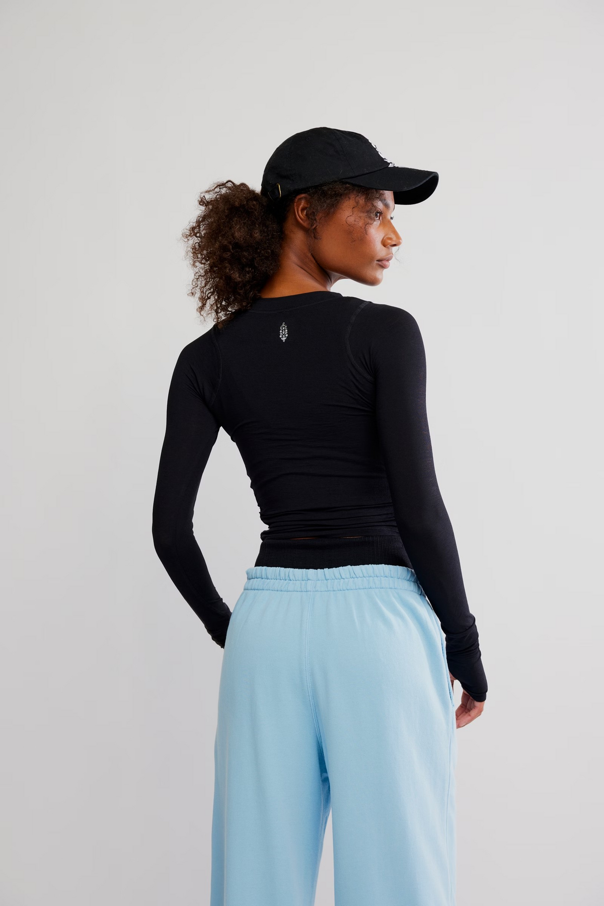 BLACK TEMPO RUCHED UV PROTECTION LONG SLEEVE