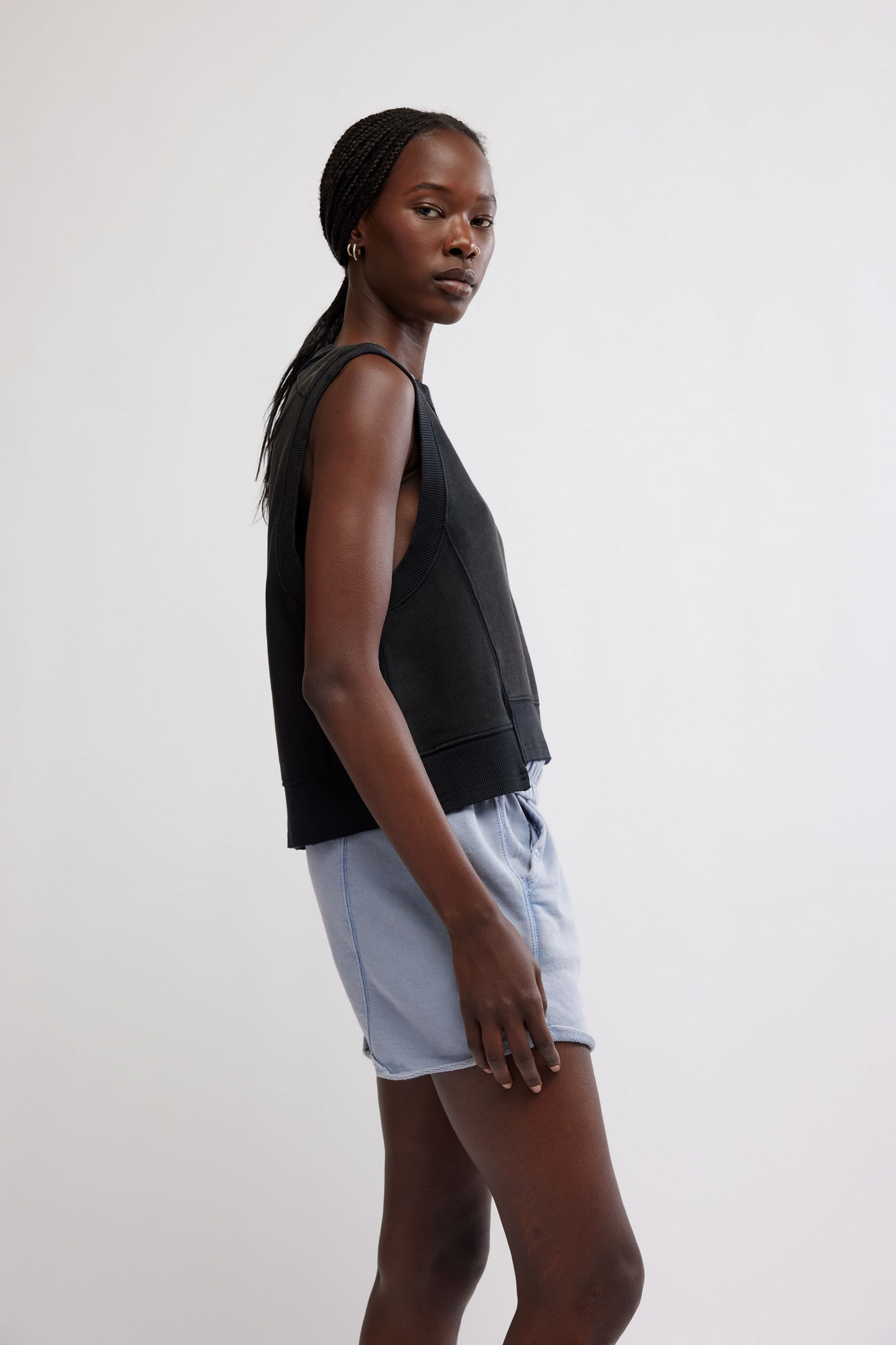 FREE PEOPLE BLACK INTERCEPT TANK