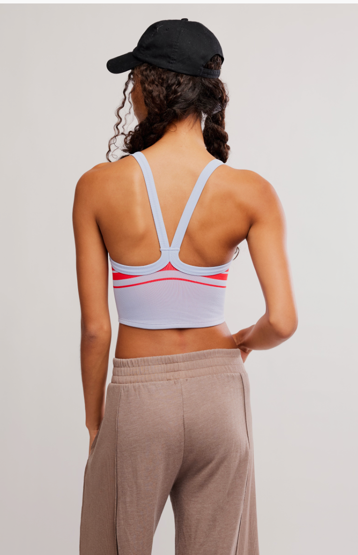FREE PEOPLE RETRO STRIPED GRAPEFRUIT ALL CLEAR CAMI