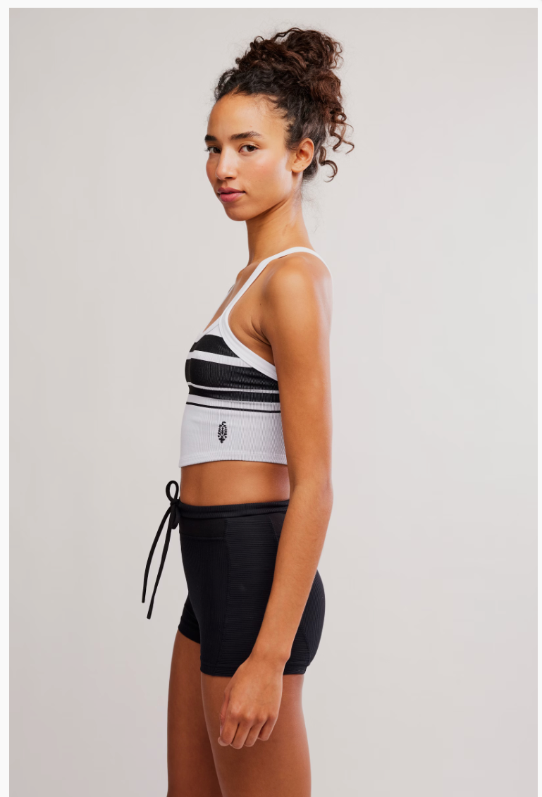 FREE PEOPLE RETRO STRIPE BLACK/WHITE ALL CLEAR CAMI