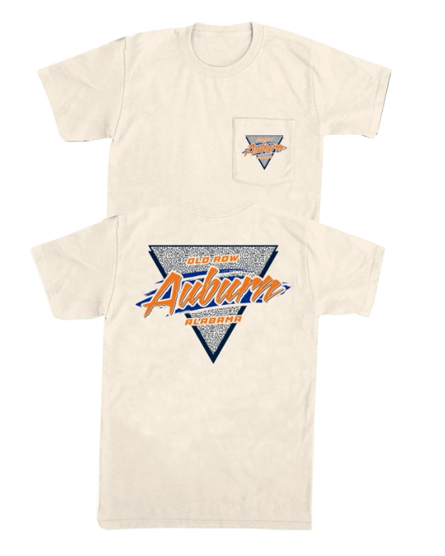 OLD ROW AUBURN RETRO TRIANGLE 2.0 POCKET TEE