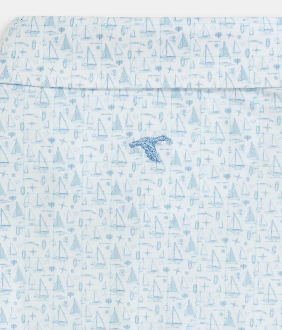 VINTAGE BLUE MARINER'S BLUEPRINT PERFORMANCE POLO