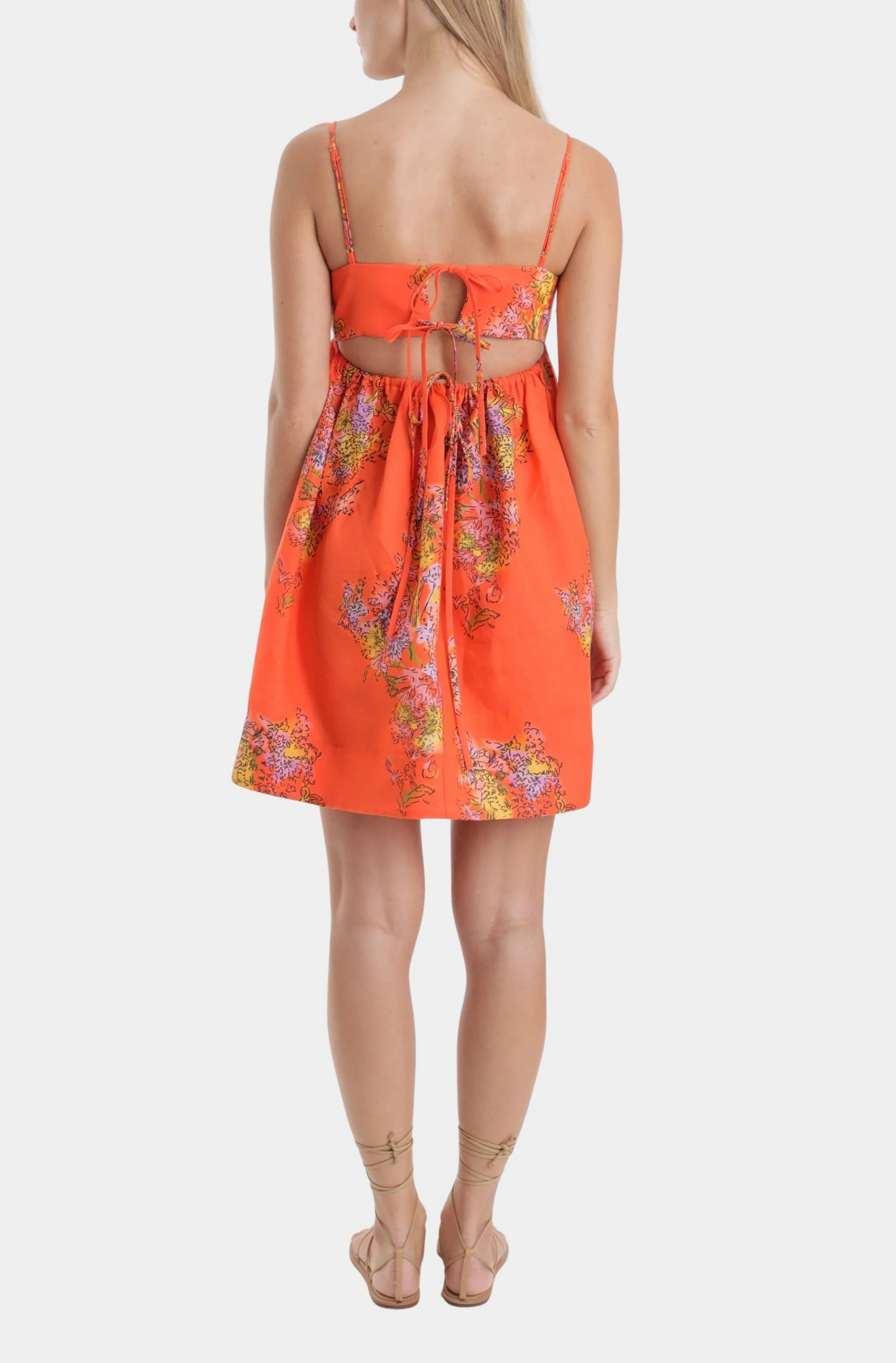 EDEN ORANGE KAYLA PRINT DRESS