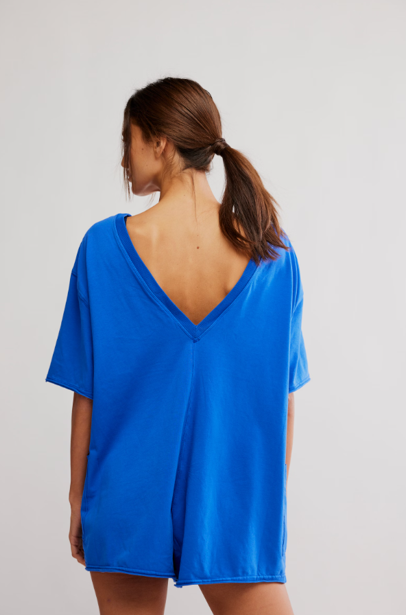 FREE PEOPLE ELECTRIC SHOCK HOT SHOT TEE ROMPER