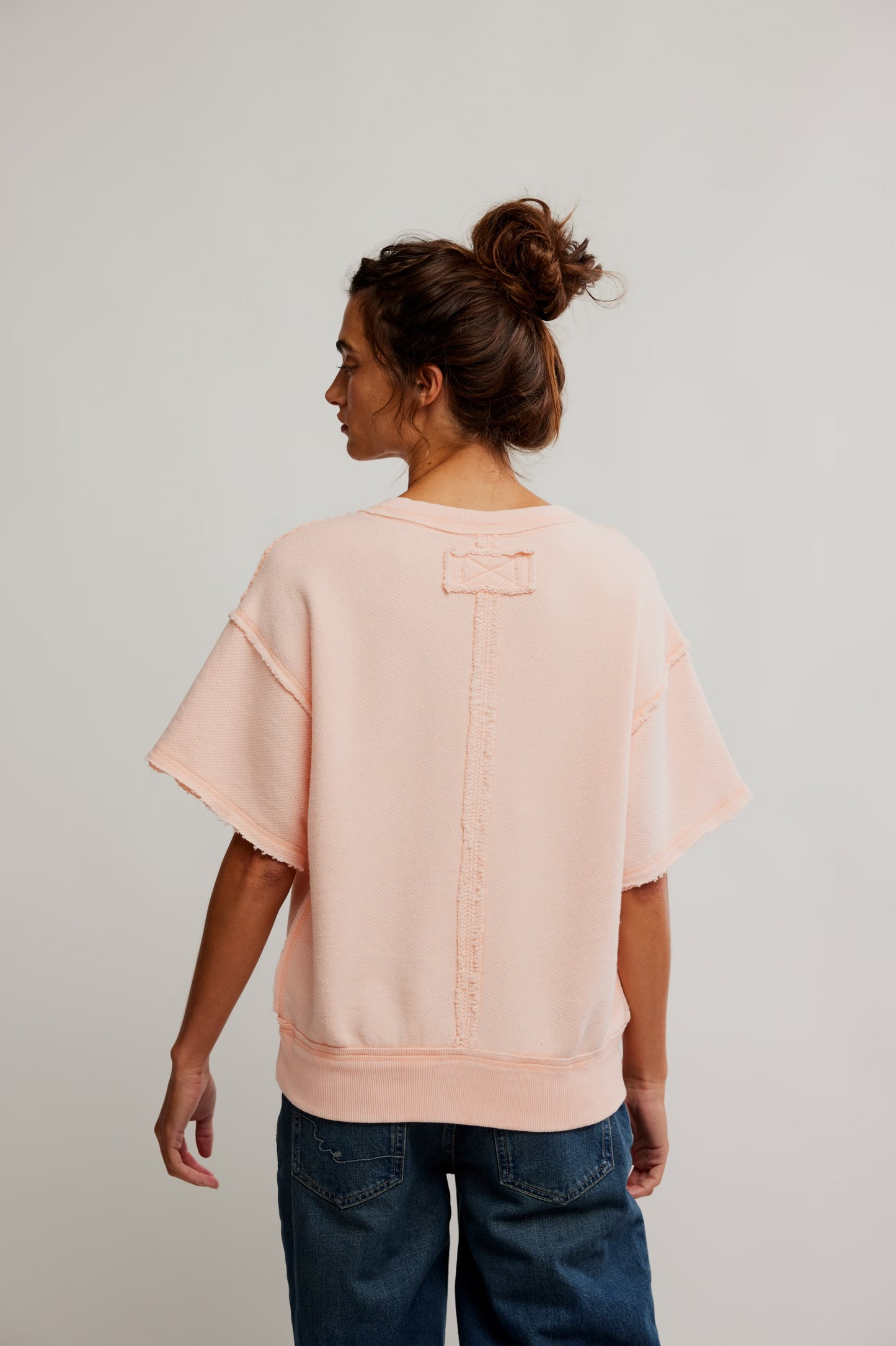 FREE PEOPLE TROPICAL PEACH SO EASY SWEATSHIRT