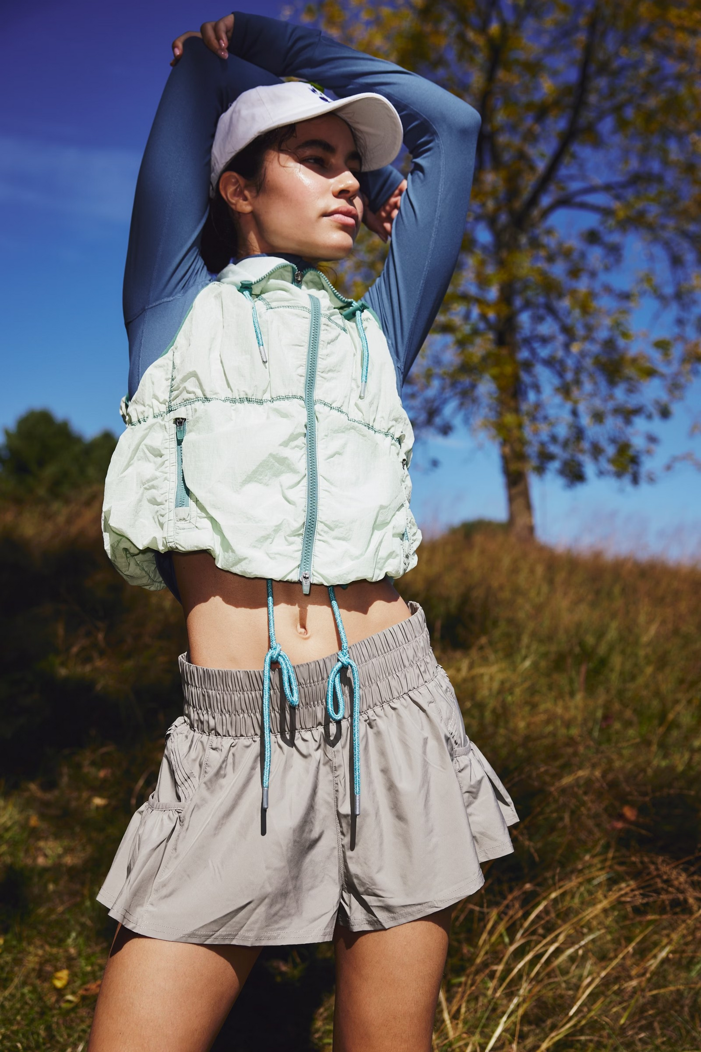 FREE PEOPLE SAGE STONE GET YOUR FLIRT ON SHORT